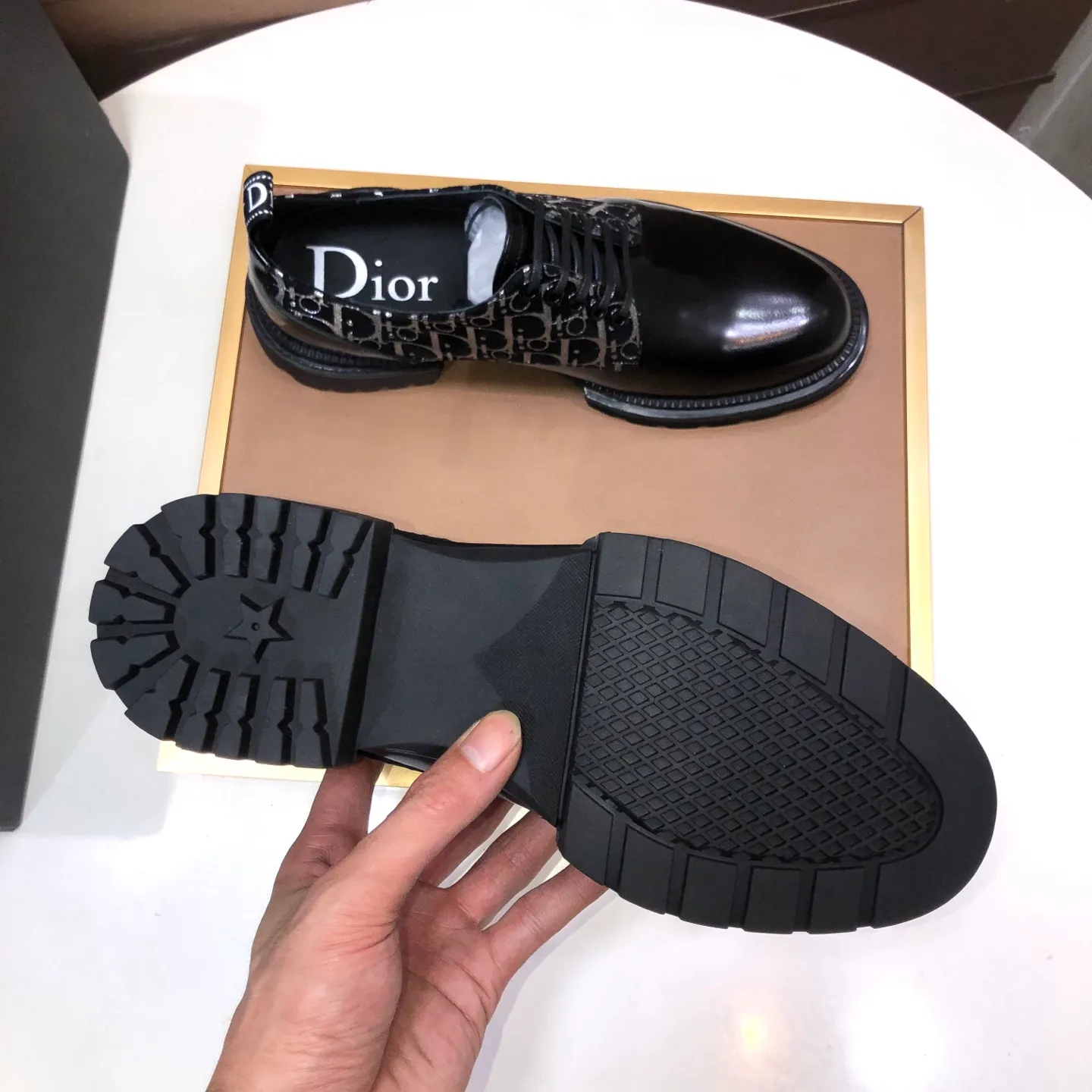 Men's shoes 💰720💰[Dior] (water-dyed cowhide lining) Dior original 1:1 high-quality factory, imported original materials, imported raw cowhide, water-dyed cowhide lining, original TPU outsole, code number: 38-44 (45 customized)